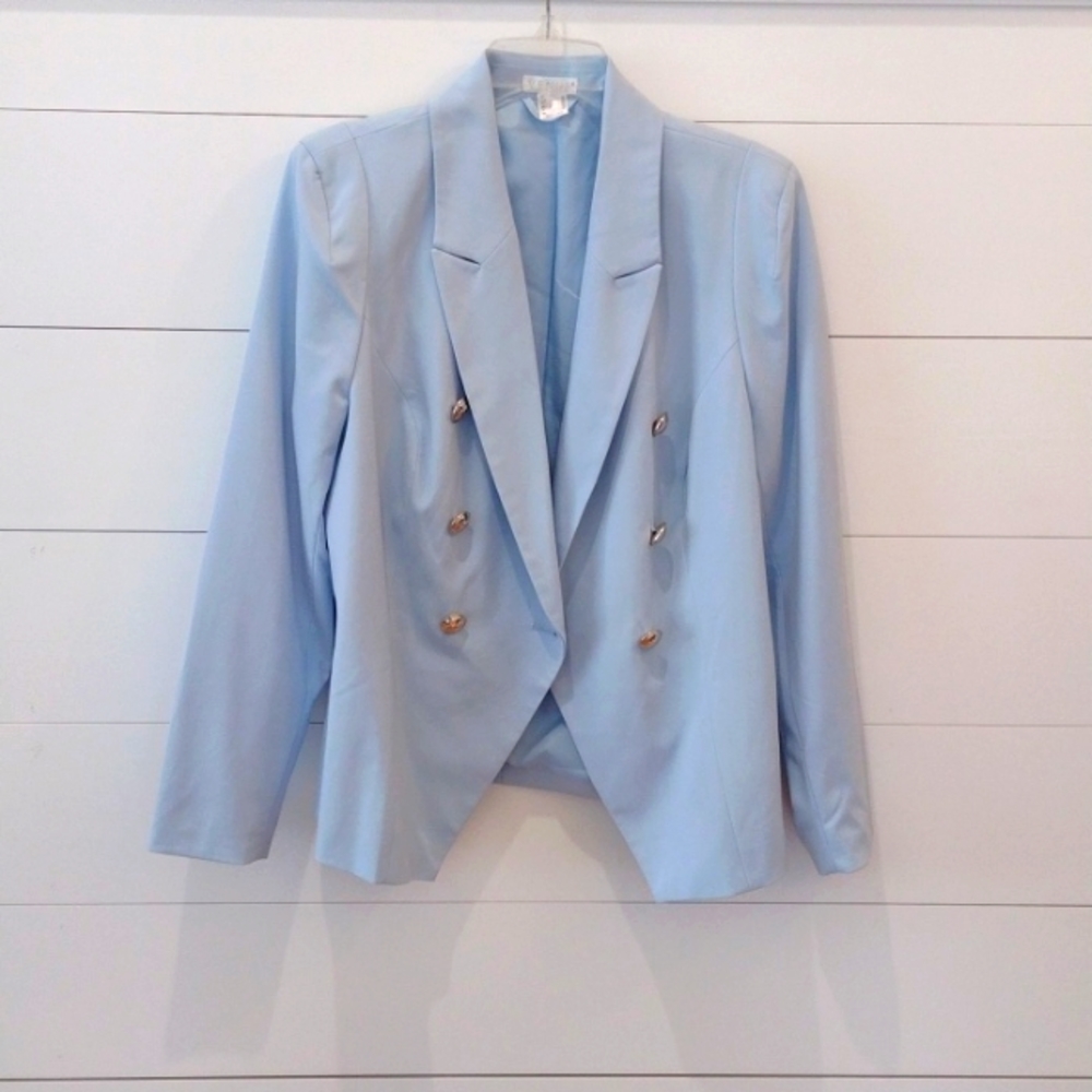 Light blue double breasted blazer jacket Venus